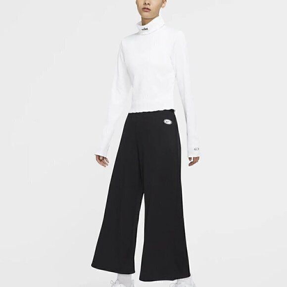 Nike Pants - Nike Women's Sportswear Ribbed Femme Pants SZ MEDIUM Black Wide Leg